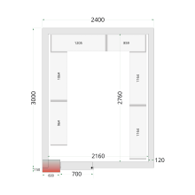 TEFCOLD CRNF2430 Policový regálový modul sada 